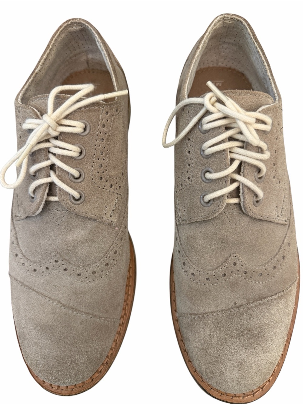 Toms Men's Suede Wingtip Oxfords seem brand new